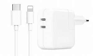 מטען כפול מקורי מהיר Apple 35W עם כבל Dual USB-C Port Power Adapter מטען כפול מקורי מהיר Apple 35W עם כבל Dual USB-C Port Power Adapter