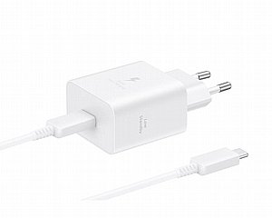 מטען קיר מקורי Samsung 45W USB-C + כבל1.8M Type-C ל-Type-C | יבואן רשמי צבע לבן מטען קיר מקורי Samsung 45W USB-C + כבל1.8M Type-C ל-Type-C | יבואן רשמי צבע לבן